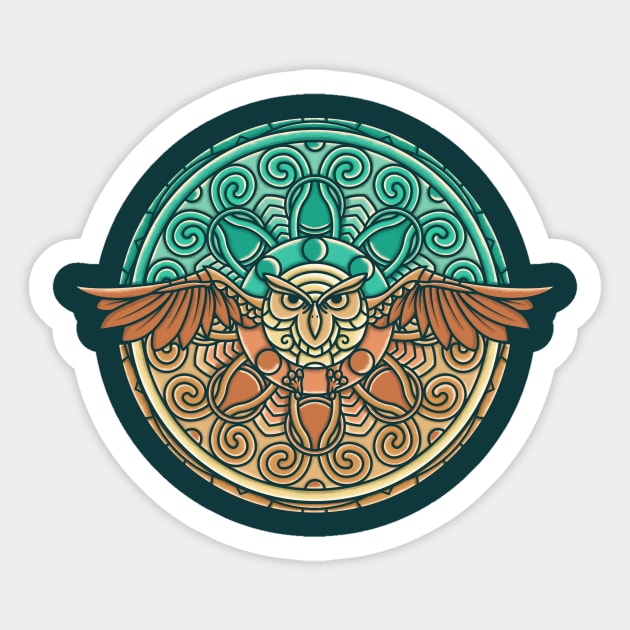 Mandala Owl Sticker by sket_chy